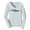 Ladies Long Sleeve Fan Favorite V Neck Tee Thumbnail