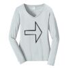 Ladies Long Sleeve Fan Favorite V Neck Tee Thumbnail