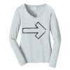 Ladies Long Sleeve Fan Favorite V Neck Tee Thumbnail