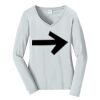 Ladies Long Sleeve Fan Favorite V Neck Tee Thumbnail