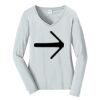 Ladies Long Sleeve Fan Favorite V Neck Tee Thumbnail