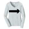 Ladies Long Sleeve Fan Favorite V Neck Tee Thumbnail