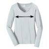 Ladies Long Sleeve Fan Favorite V Neck Tee Thumbnail