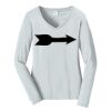 Ladies Long Sleeve Fan Favorite V Neck Tee Thumbnail