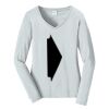 Ladies Long Sleeve Fan Favorite V Neck Tee Thumbnail