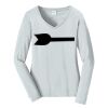 Ladies Long Sleeve Fan Favorite V Neck Tee Thumbnail