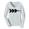 Ladies Long Sleeve Fan Favorite V Neck Tee Thumbnail