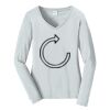 Ladies Long Sleeve Fan Favorite V Neck Tee Thumbnail