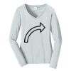 Ladies Long Sleeve Fan Favorite V Neck Tee Thumbnail