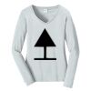 Ladies Long Sleeve Fan Favorite V Neck Tee Thumbnail