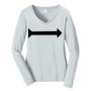 Ladies Long Sleeve Fan Favorite V Neck Tee Thumbnail