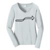 Ladies Long Sleeve Fan Favorite V Neck Tee Thumbnail