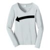 Ladies Long Sleeve Fan Favorite V Neck Tee Thumbnail