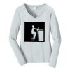 Ladies Long Sleeve Fan Favorite V Neck Tee Thumbnail