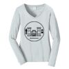 Ladies Long Sleeve Fan Favorite V Neck Tee Thumbnail