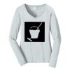 Ladies Long Sleeve Fan Favorite V Neck Tee Thumbnail