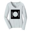 Ladies Long Sleeve Fan Favorite V Neck Tee Thumbnail