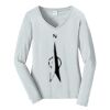 Ladies Long Sleeve Fan Favorite V Neck Tee Thumbnail