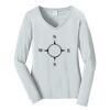 Ladies Long Sleeve Fan Favorite V Neck Tee Thumbnail