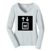 Ladies Long Sleeve Fan Favorite V Neck Tee Thumbnail