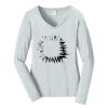 Ladies Long Sleeve Fan Favorite V Neck Tee Thumbnail