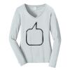 Ladies Long Sleeve Fan Favorite V Neck Tee Thumbnail