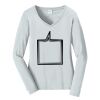 Ladies Long Sleeve Fan Favorite V Neck Tee Thumbnail