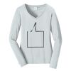 Ladies Long Sleeve Fan Favorite V Neck Tee Thumbnail