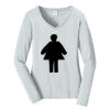 Ladies Long Sleeve Fan Favorite V Neck Tee Thumbnail