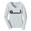 Ladies Long Sleeve Fan Favorite V Neck Tee Thumbnail