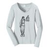 Ladies Long Sleeve Fan Favorite V Neck Tee Thumbnail