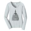 Ladies Long Sleeve Fan Favorite V Neck Tee Thumbnail