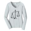 Ladies Long Sleeve Fan Favorite V Neck Tee Thumbnail