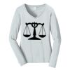 Ladies Long Sleeve Fan Favorite V Neck Tee Thumbnail