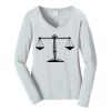 Ladies Long Sleeve Fan Favorite V Neck Tee Thumbnail