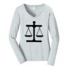 Ladies Long Sleeve Fan Favorite V Neck Tee Thumbnail