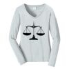 Ladies Long Sleeve Fan Favorite V Neck Tee Thumbnail