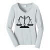 Ladies Long Sleeve Fan Favorite V Neck Tee Thumbnail