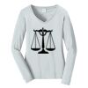 Ladies Long Sleeve Fan Favorite V Neck Tee Thumbnail