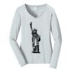 Ladies Long Sleeve Fan Favorite V Neck Tee Thumbnail