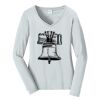 Ladies Long Sleeve Fan Favorite V Neck Tee Thumbnail