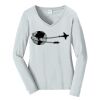 Ladies Long Sleeve Fan Favorite V Neck Tee Thumbnail