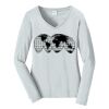 Ladies Long Sleeve Fan Favorite V Neck Tee Thumbnail