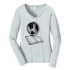 Ladies Long Sleeve Fan Favorite V Neck Tee Thumbnail