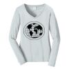 Ladies Long Sleeve Fan Favorite V Neck Tee Thumbnail