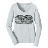 Ladies Long Sleeve Fan Favorite V Neck Tee Thumbnail