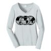 Ladies Long Sleeve Fan Favorite V Neck Tee Thumbnail