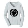 Ladies Long Sleeve Fan Favorite V Neck Tee Thumbnail