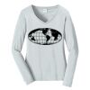 Ladies Long Sleeve Fan Favorite V Neck Tee Thumbnail