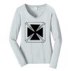 Ladies Long Sleeve Fan Favorite V Neck Tee Thumbnail